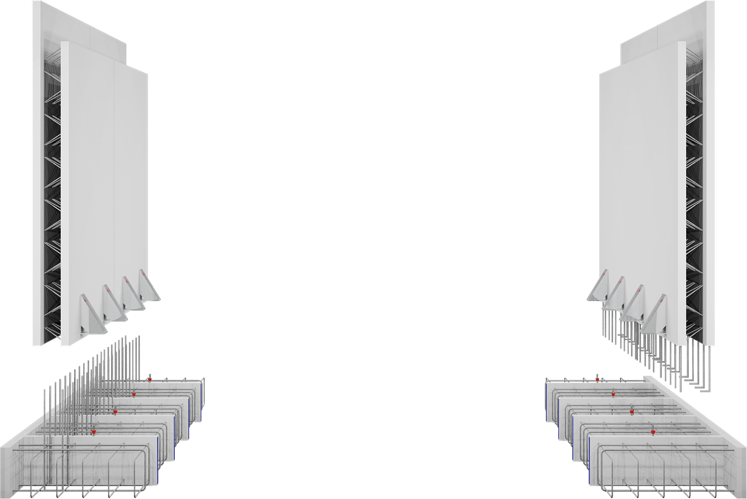 Precast STRIP foundation for Double Wall